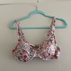 Floral bikini top